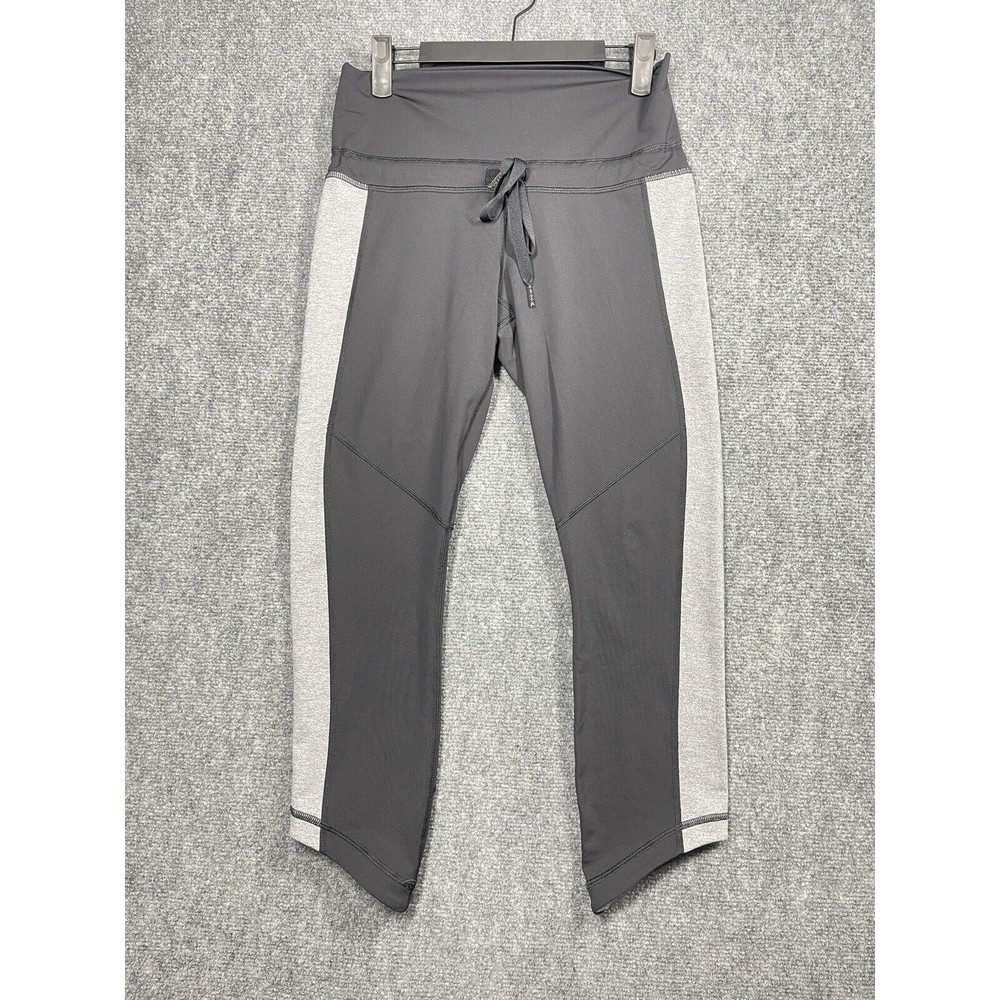 LuLuLemon Athletica Cropped Leggings Womens Size 8 Black/Grey High Rise